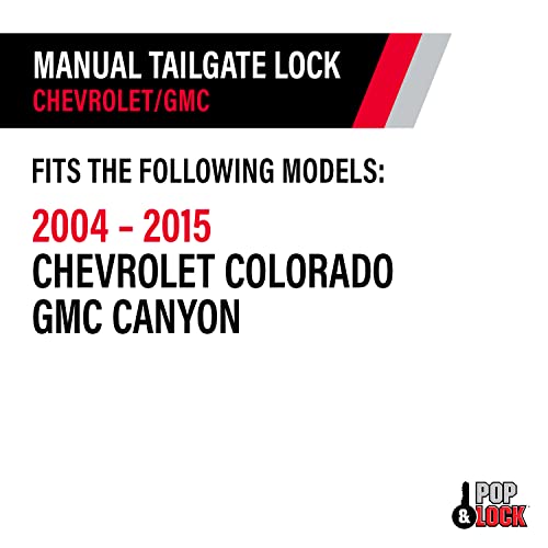 Pop & Lock – Manual Tailgate Lock For Chevrolet Colorado And Gmc Canyon, Fits 2004 To 2015 Models (Black, Pl1700) #TOP4