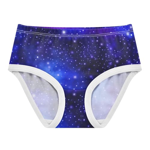 Night Sky Stars Blue Purple Nebula Girls Underwear Toddlers 2t Cotton Cute Panties Girl Fancy Undies Kids Briefs