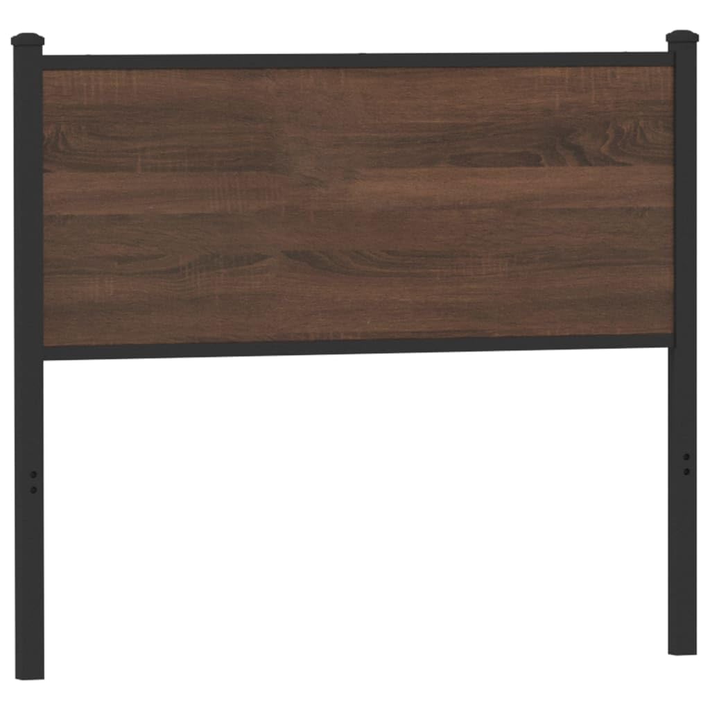 Cabecero de repuesto de 100 cm, efecto roble, material de madera y acero, diseño moderno, patas de metal resistentes para cama, dormitorio o habitación juvenil