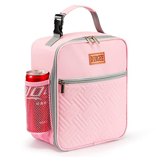 DIRGEE Lunch Bag for Women Insulated Lunch Bag For Men Adults Small Lunch Bag for Office Work - Leakproof Freezable Cooler Bag Reusable Portable Lunch Box (Pink) by DIRGEE - Used condition - US$6.64