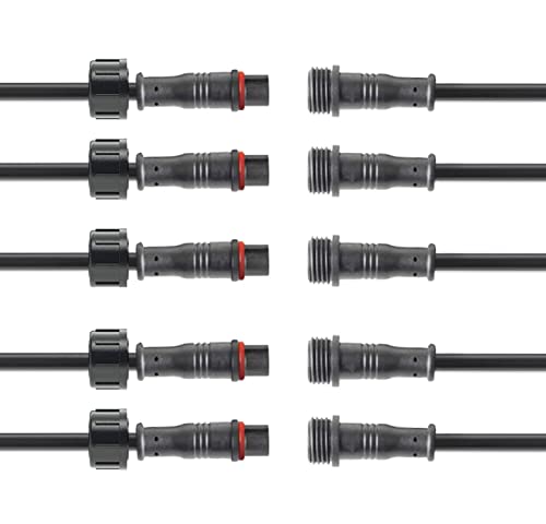 WOODGUILIN 2 polig Wasserdicht Anschlüsse Stecker,2 Core LED...