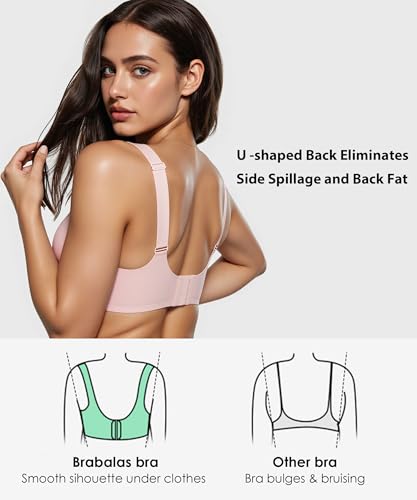 Image of Wireless Bras for Women (34C-42DD), Extremely Comfortable Seamless Bra Mesh Bralettes Adjustable Straps Everyday Bra