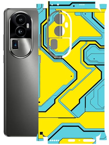 Image of AtOdds - Full Body Back Screen Guard Protector Film - Lamination Wrap Skin Sticker Compatible with Oppo Reno 10 PRO Plus | Scratchproof Matte Finish (YellowLane)