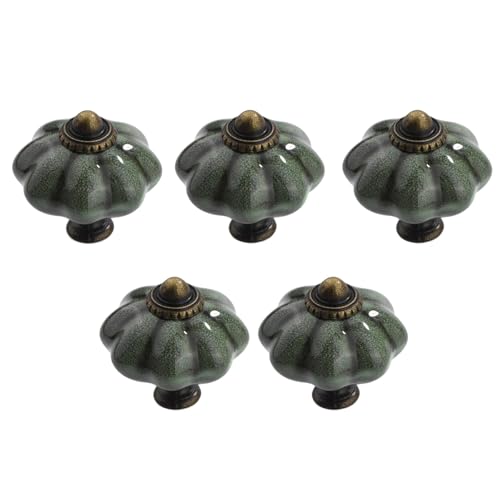 ZZHYTANG Pomos De Cajón De Cerámica, Tiradores De Gabinete con Forma De Flor con Múltiples Colores Y Patrones, Tiradores Decorativos for Armarios, Armarios, Cómodas, 5 Piezas(#9)