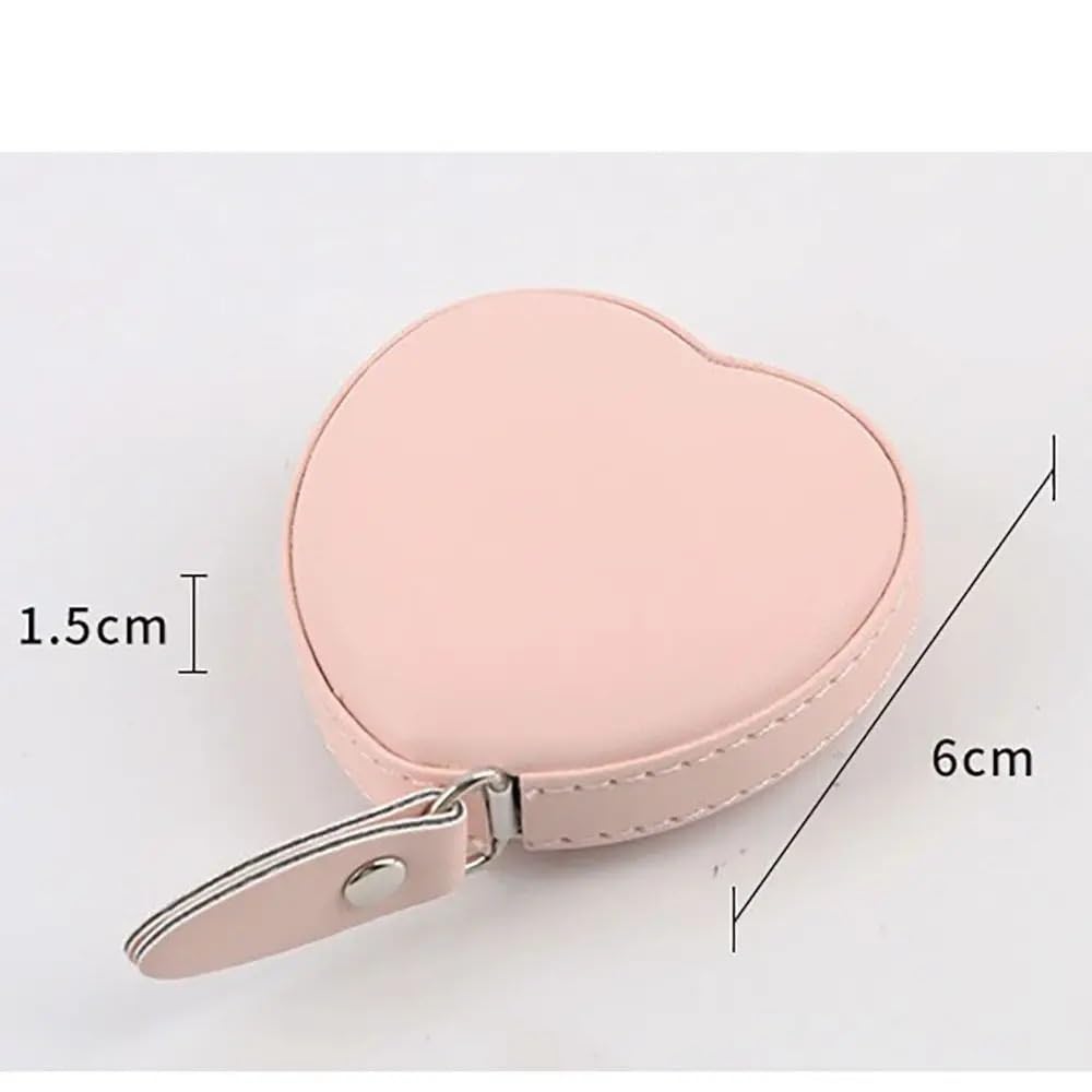 Cinta métrica en Forma de corazón, Regla Flexible, Mini Regla portátil, Cinta métrica de Cuero Suave, Herramientas de medición