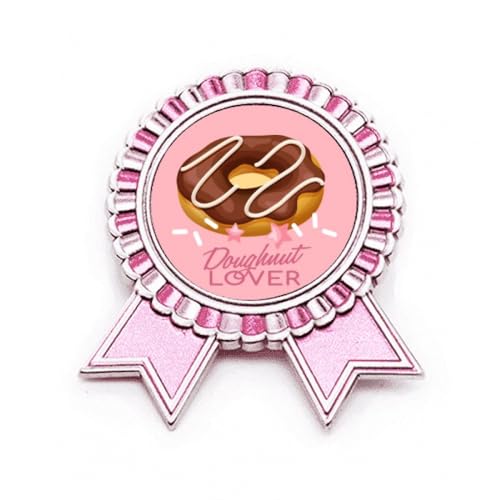 Broche Chote Western Dessert médaille rose M métal pour look vintage