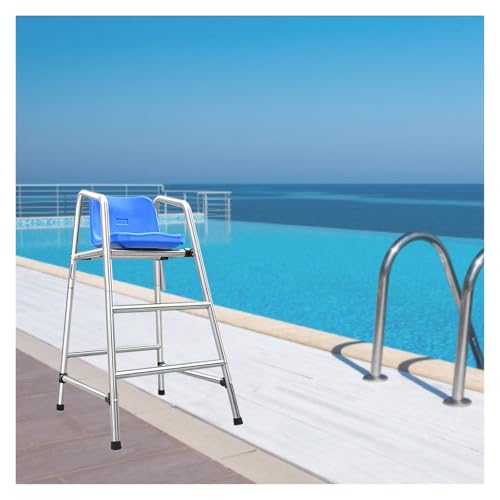 Silla salvavidas de acero inoxidable con gancho extraíble, equipo de seguridad duradero para albercas para salvavidas, piscinas al aire libre y playas