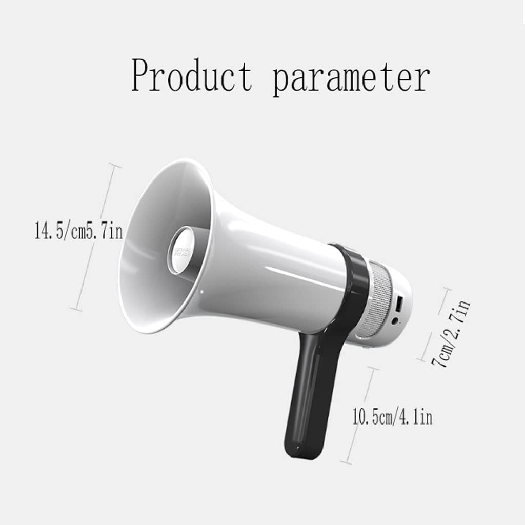 Le haut-parleur portable est très léger LED Mégaphone d'affichage de l'alimentation, amplificateur vocal rechargeable portable portable haut-parleurs doubles avec contrôle de volume réglable Convient
