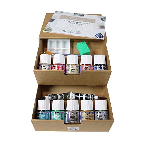 Coffret Pittura - PÃ©BÃ©O - Fantasy Moon - 10 Barattoli Da 45 Ml - Libretto Di Ispirazione - Accessori Inclusi - 8