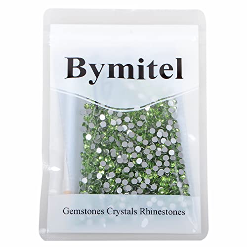 Image of 1440 Pieces Nail Art Rhinestones No Hotfix Glue Round Flat Glass Crystals for DIY Jewelry Making with a Selection Pen (ss16 1440pcs, Peridot)