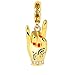 GNOCE Gelbgold Charm Anhänger Sterling Silber Rock Geste Charms vergoldete Anhänger Passt Alle Armband/Halskette Geschenk für Frauen Männer