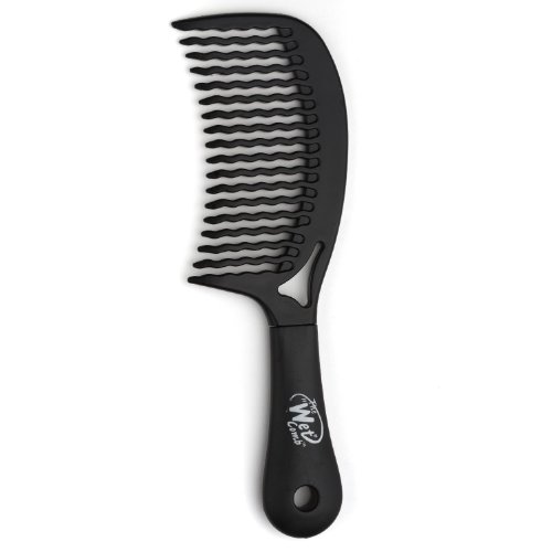 The Wet Comb Detangling Hair Comb - Metallics Collection (Black)