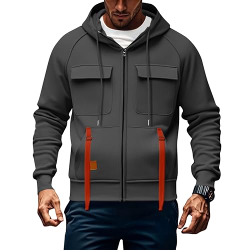 Tactical Hoodies For Men Drawstring Sweatshirt Casual Workout Athletic Outfits with Pockets4