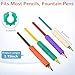 Textured Silicone Pencil Grips, Sensory Pencil Fidget Sleeves for Kids, Teens, Adults with ADHD, Autism, Anxiety Relief, Writing Aid Tools ADHD Tools (8 Packs)