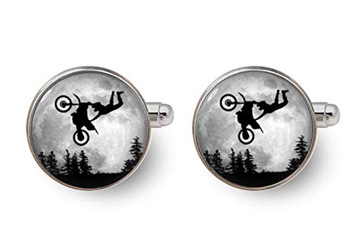 Mancuernillas Art Picture Motocross para Hombre miniatura 1