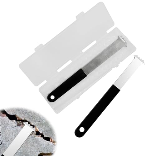 LUMOOM 2 herramientas de eliminación de adoquines con rascador de doble articulación, microdientes de sierra, extractor de adoquines, dispositivo de elevación de ladrillos de acero para jardín, patio