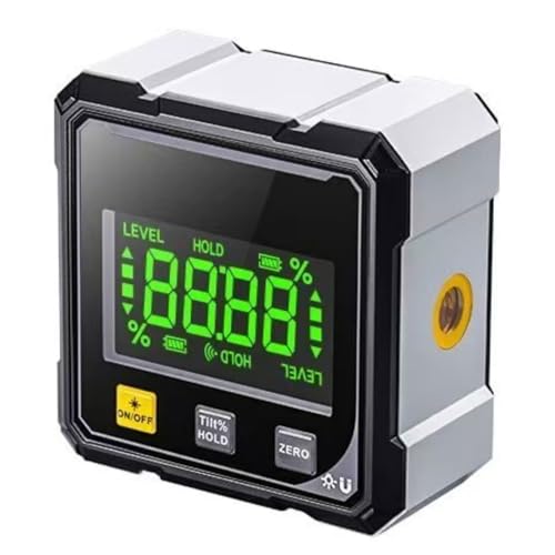 角度計 磁気式デジタル角度計 4*90° デジタル水平器 デジタルレベル 傾斜計 アングルメーター 充電式角度ゲージ LCDディスプレイ付き磁気傾斜計 小型 防水 防塵 木工 テーブルソー 建設 金属加工用 堅牢設計+直感操作 ?