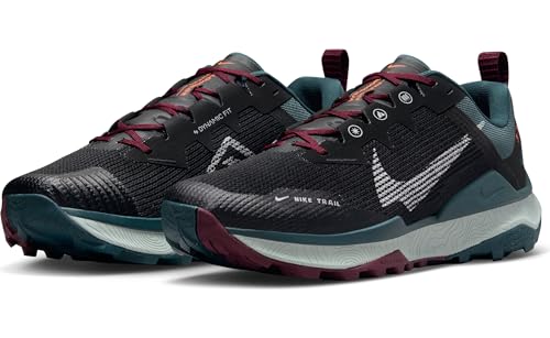Nike Tênis de corrida masculino, Black Sea Glass Deep Jungle Night Maroon, 44