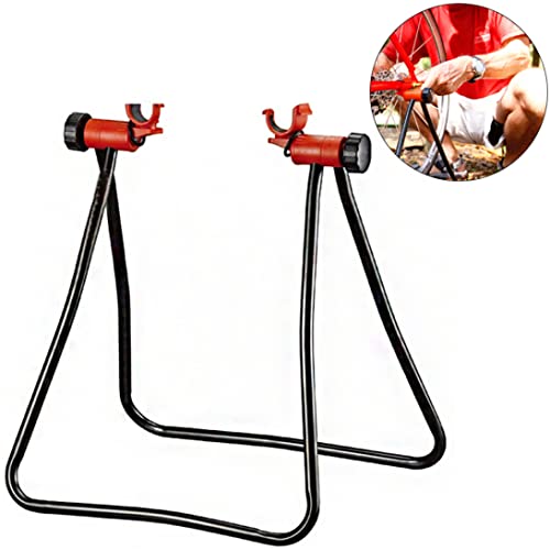 Soporte de reparación de bicicletas plegable de aluminio ajustable para suelo 7