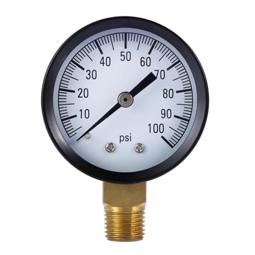 Manomètre de pression d'air robuste de 100 PSI pour un contrôle hydraulique précis