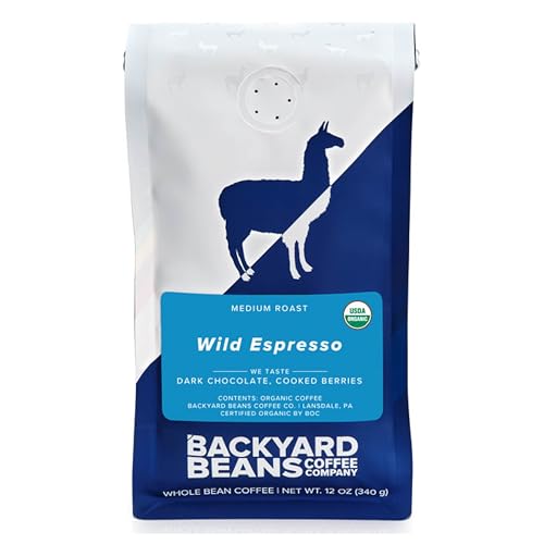 Backyard Beans Coffee Wild Espresso, orgánico, en grano, 12 oz miniatura 1