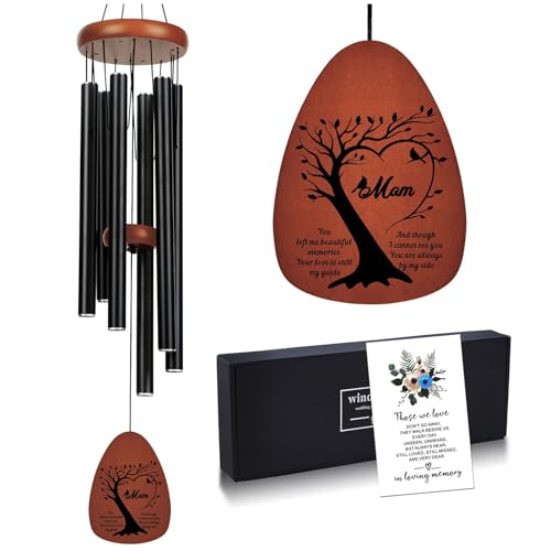 Image of Memorial Gifts for Loss of Mother Mom - Memorial Wind Chimes Sympathy Memory Bereavement Gifts for Loss of Mom