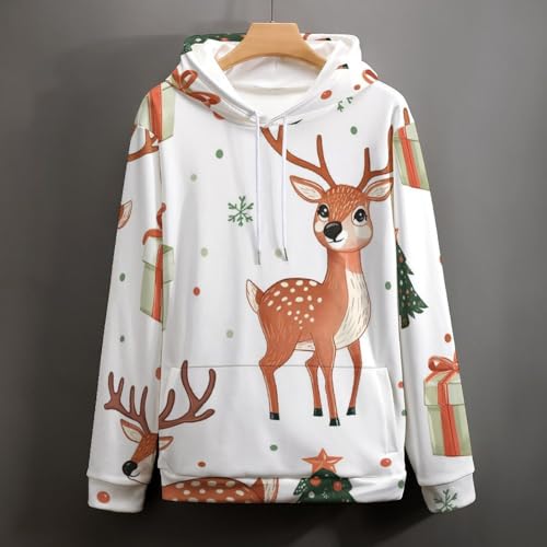 Sweatshirt cerf de Noël pullover confortable pour vos soirées - 5