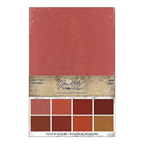 Tim Holtz Idea-Ology Kraft-Stock Stack Craft and Hobby, Warm (TH94112)