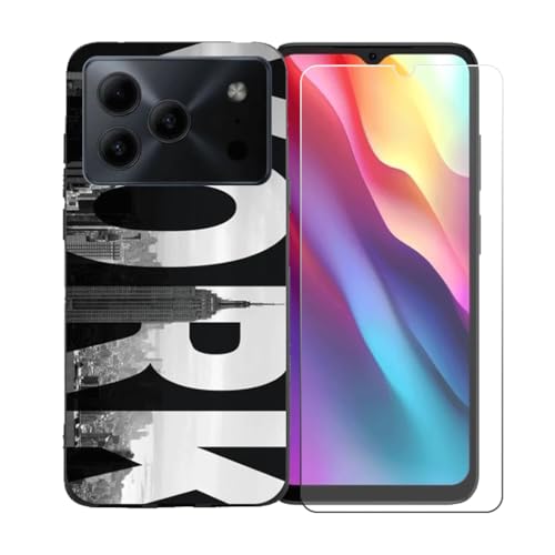 pGYDQQKJP[X Doogee Note 56x + KXXN[یtB Aȃ\tgVRP[XیTPUJo[̃P[XJo[ p Doogee Note 56x (6.56") - BST5