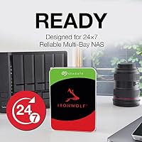 Seagate IronWolf, NAS interne Festplatte 14TB HDD, 3.5 Zoll, 7200 U/Min, CMR, 256 MB Cache, SATA 6GB/s, silber, inkl. 3 Jahre Rescue Service, ST14000VN0008 – Ansicht 5
