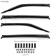 tunez® Regenschutz Fenster Tür Visier Wetterschutz Wetterschutz Windabweiser Kompatibel mit Mitsubishi Shogun Pajero NS NT NW NX Baujahr 2006-2021
