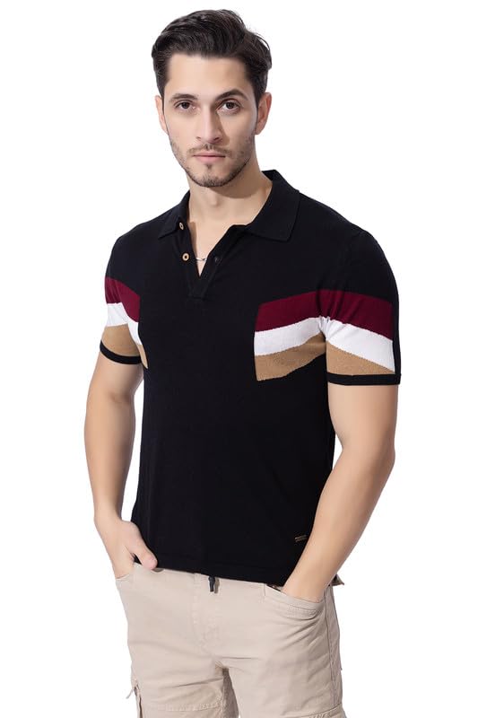 Image of Armisto Men's 100% Cotton Fancy Party Polo T-Shirt /Neutral Colour