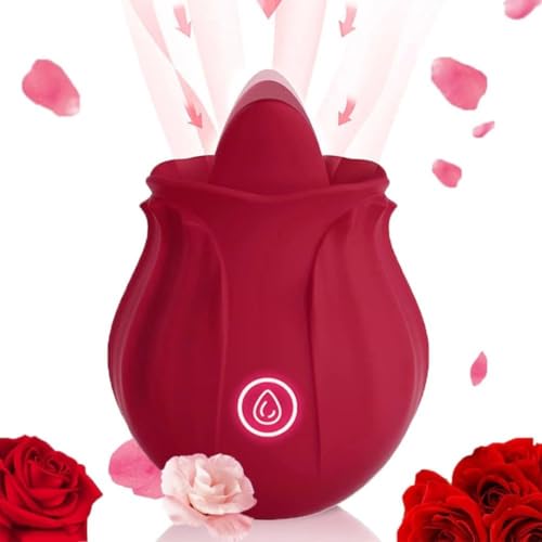 Roses Toy Efficient Version Clitioral Sucker Powerful Womens Viboators,Quiet Rose Viboatorr,Waterproof Flower Vibration The Rose Adult Toy for Women 10 Speeds Couple Games Adult Bedroom L1K2 (red2)