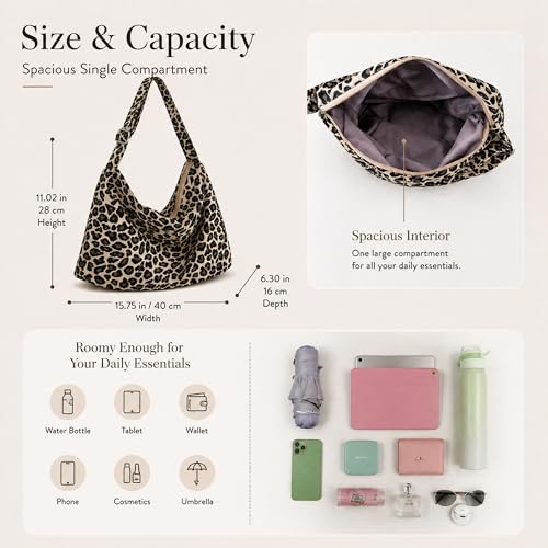 Bolso Tote con Estampado Leopardo para Mujer miniatura 3