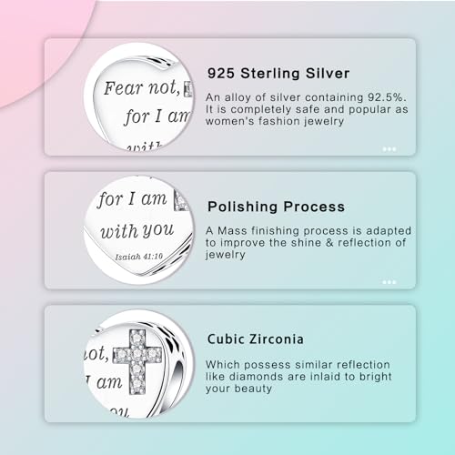 Image of LUXILLA Love You Best Friend Grandma Wife Heart Charm 925 Sterling Silver Charms Fit for Bracelets Necklace Jewelry Gift for Women