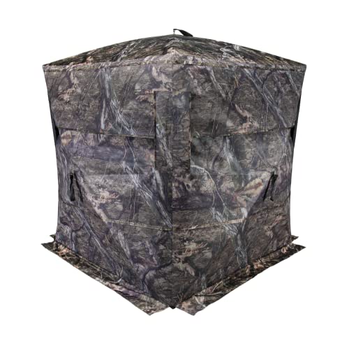 Ameristep Fieldview 3 Durable One-Way View See-Through Mesh Hub Style Hunting Ground Blind | 3 Hunters Concealment | Mossy Oak Dna Camo #TOP2