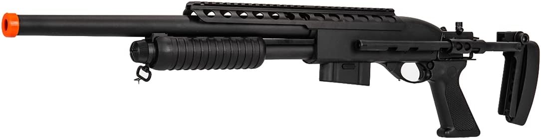 M870 Tactical Single Shot Airsoft Shotgun (Black)-A&K