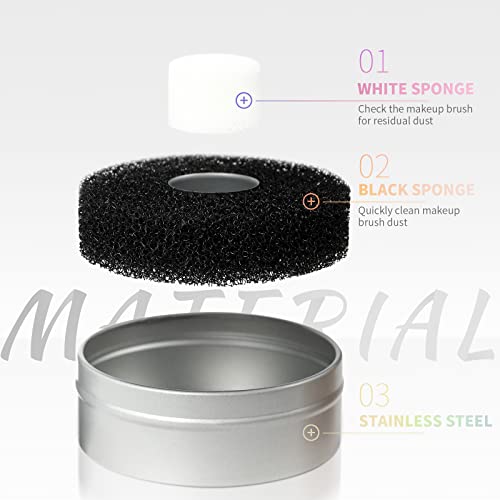 Docolor Makeup Brush Cleaner Sponge, Color Removal Sponge Dry Makeup Brush Quick Cleaner Sponge - Removes Shadow Color From Your Brush Without Water Or Chemical Solutions - Compact Size For Travel #TOP1
