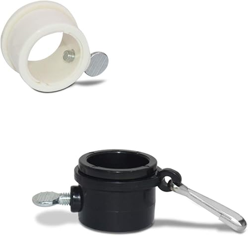 Miniatura 5 de Sonku - 6 anillos de montaje para asta de bandera, 360 grados, giratorios, ajustables, con clips de metal para asta de bandera de 0.7 a 1 pulgada,
