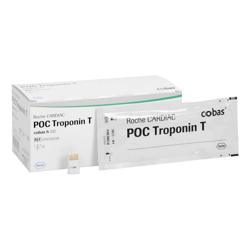Roche Diagnostics 135788 Roche CARDIAC POC Troponin T Teststreifen, 10 Stück