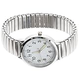 AMUSLESUR Reloj de Pulsera Duradero de Cuarzo Diseño Clásico y Correa Elástica, Esfera Luminosa Resistente al Agua, Adecuado para Hombres y Mujeres en Actividades Diarias Estilo Aleatorio