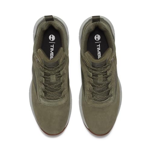 Timberland Timberland Men's Voyager Park Mid Lace-Up Sneaker, Dark Green Suede, 11.5 Medium