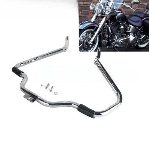Barre protection moteur moto Softail Springer finition chrome miroir