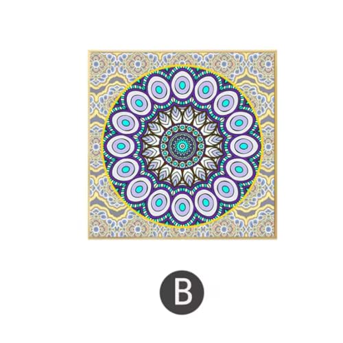 Affiche fleur mandala zen en 4 pièces - Donnez une touche spirituelle et relaxante à votre salon