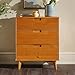 Walker Edison Sloane 3-Drawer Groove Handle Solid Pine Wood Dresser, 36 Inch, Caramel