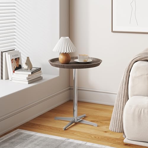 Vmopu HWET01-3 End Table: Side Table With Wood Top & Stainless Steel Leg, Coffee - Table For Living Room thumb #5