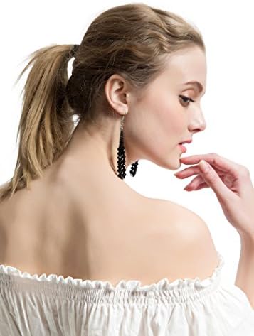 Collier Perles Vintage Urban Jewelry - Noir Multibrins Style Années 1920