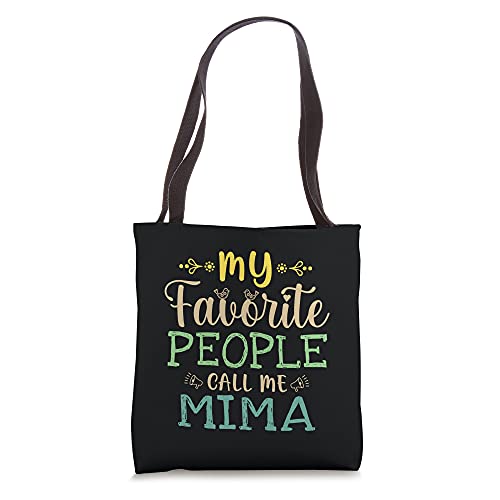 Bolso tote Mima con diseño retro divertido, 'My Favorite People Call Me Mima' miniatura 1