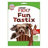 FIDO FUN TASTIX | Bâtonnets Torsadés Goût Bacon Et Fromage Pour Chien Adulte | Lot De 6 Sacs x 150 g