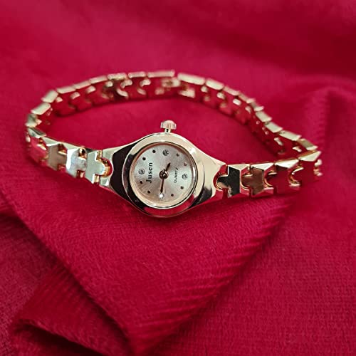 Relógio Feminino Mini Dourado Rosé Luxo Analógico Pequeno